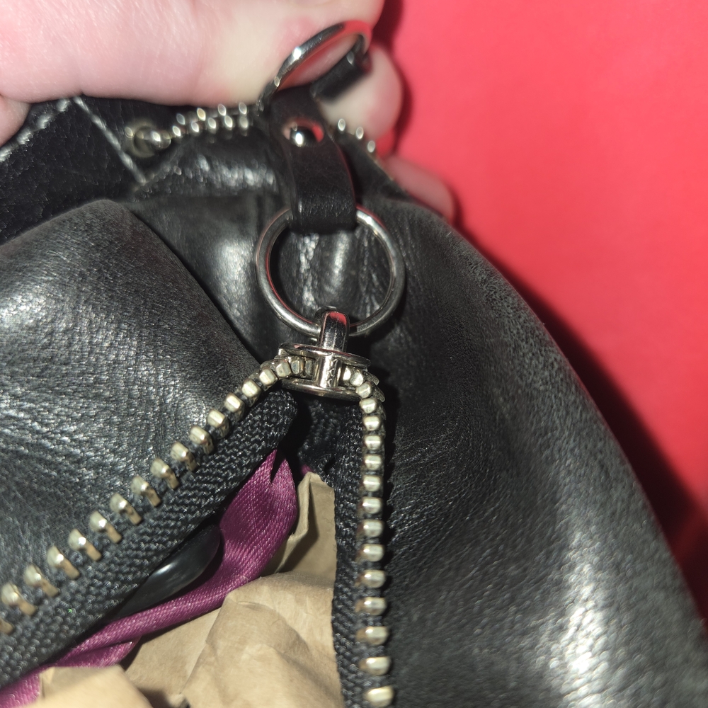 VINTAGE COACH Black Leather Carly Bag - Picture 14 of 16